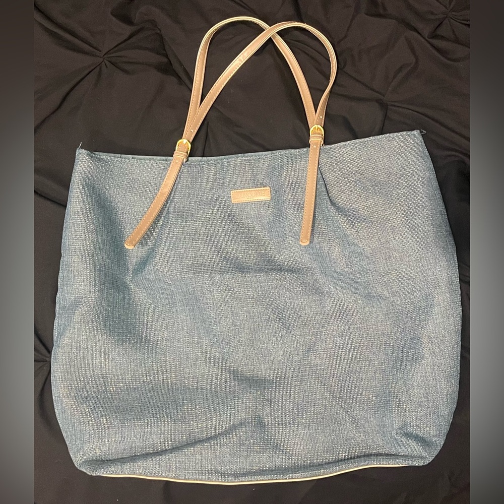 Lancôme Paris tote for women , blue and gold